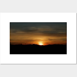 beautiful sunset phenomenal clouds on a clear evening romantic evening Posters and Art